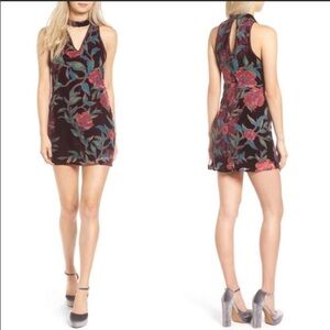 Band of Gypsies velvet floral choker dress